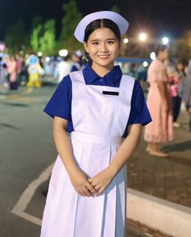 Proud to wear the nurses cap after completing higher education