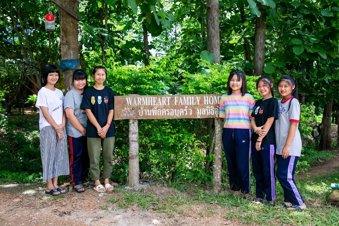 Warm Heart welcome sign to our campus and family homes